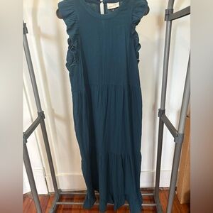 Teal Sleeveless Maxi Dress